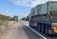Goyder Highway closed due to truck fire