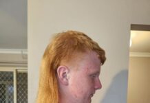 Shaving a mullet for a good cause