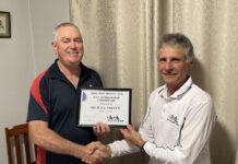 Club chairman awarded life membership