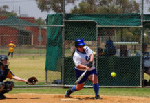 Softballers brave the heat