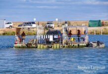 Barge to reconnect creek