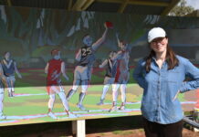 Brush hour at Jamestown for Mural Fest