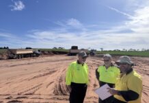 Work resumes on industrial land