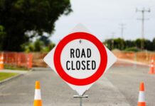 Roadworks on Augusta Highway