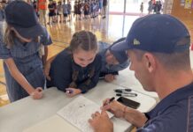 Crows stars visit Pirie school